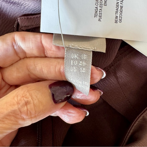 NWT ASOS Curve bronzey/purpley hammered satin evening dress 14 - Picture 9 of 13